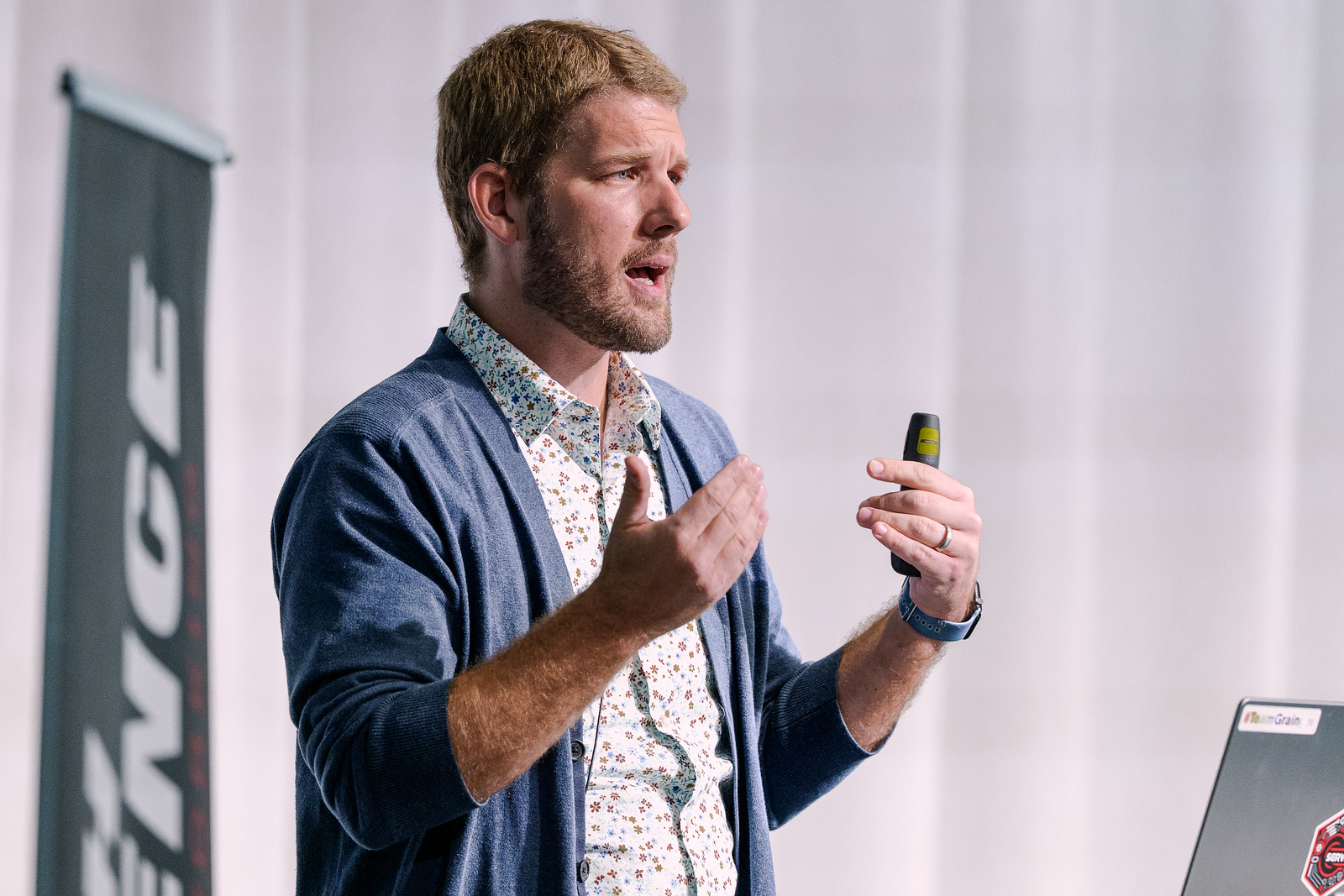 Nathan Frank speaking at GTG Tech Conference